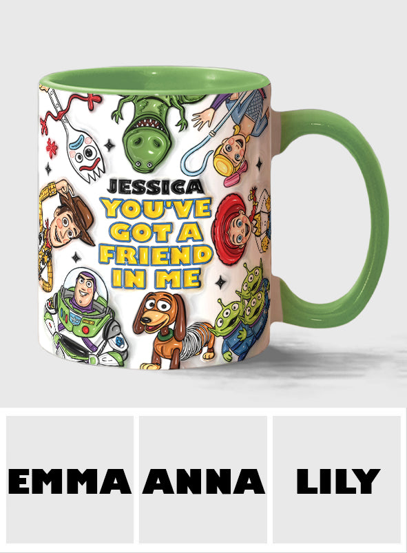 You've Got A Friend In Me - Personalized Accent Edge-to-Edge Mug - Gift For Movie Fans - DSNY
