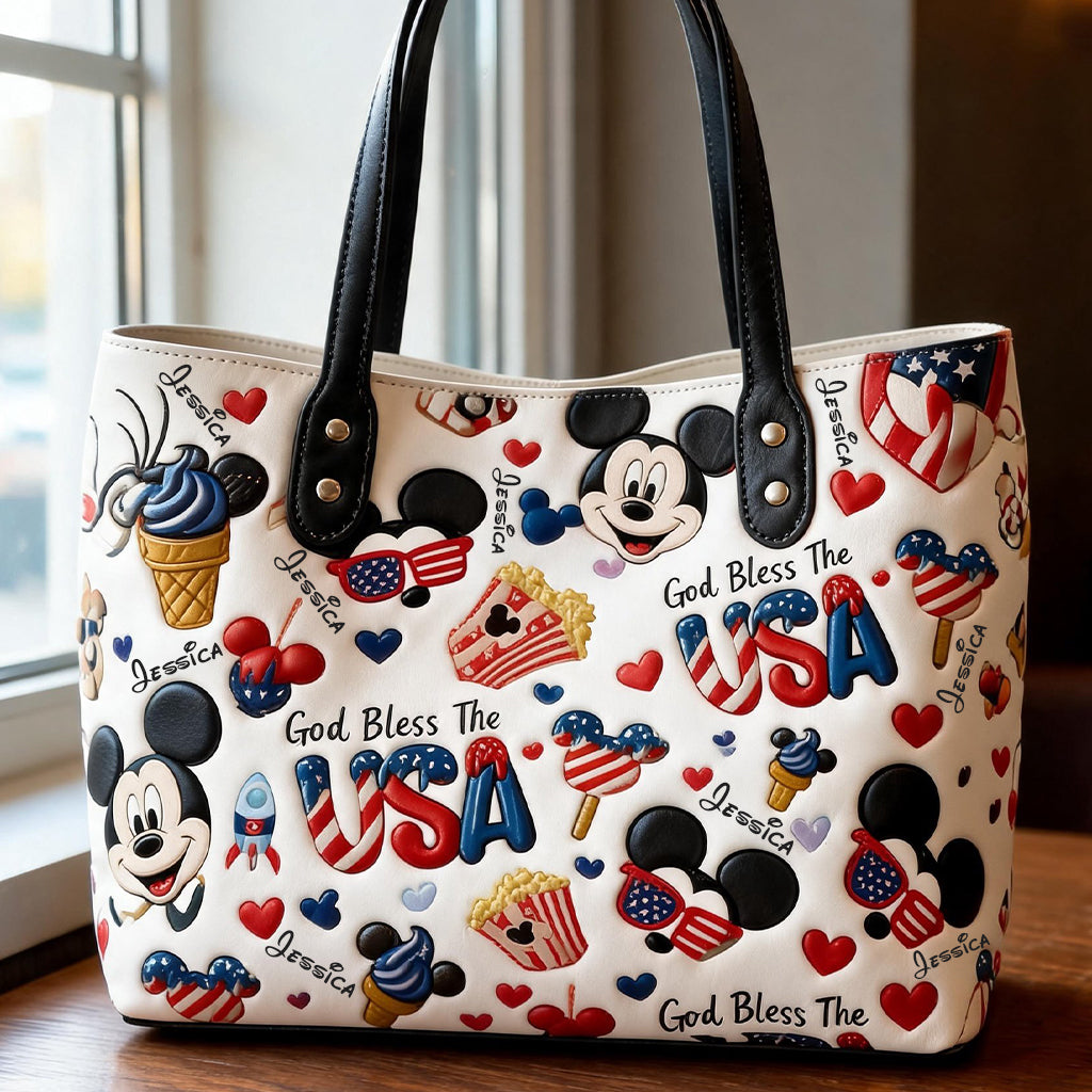 MkMo 250th Anniversary God Bless The USA - Personalized Tote Bag - Independence Day Gift For Movie Fans