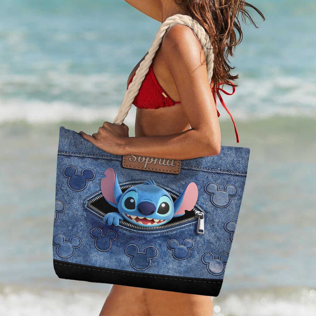  Ohana Means Family - Personalized Beach Bag - Vacation Gift For Movie Fans - Sti  LA02