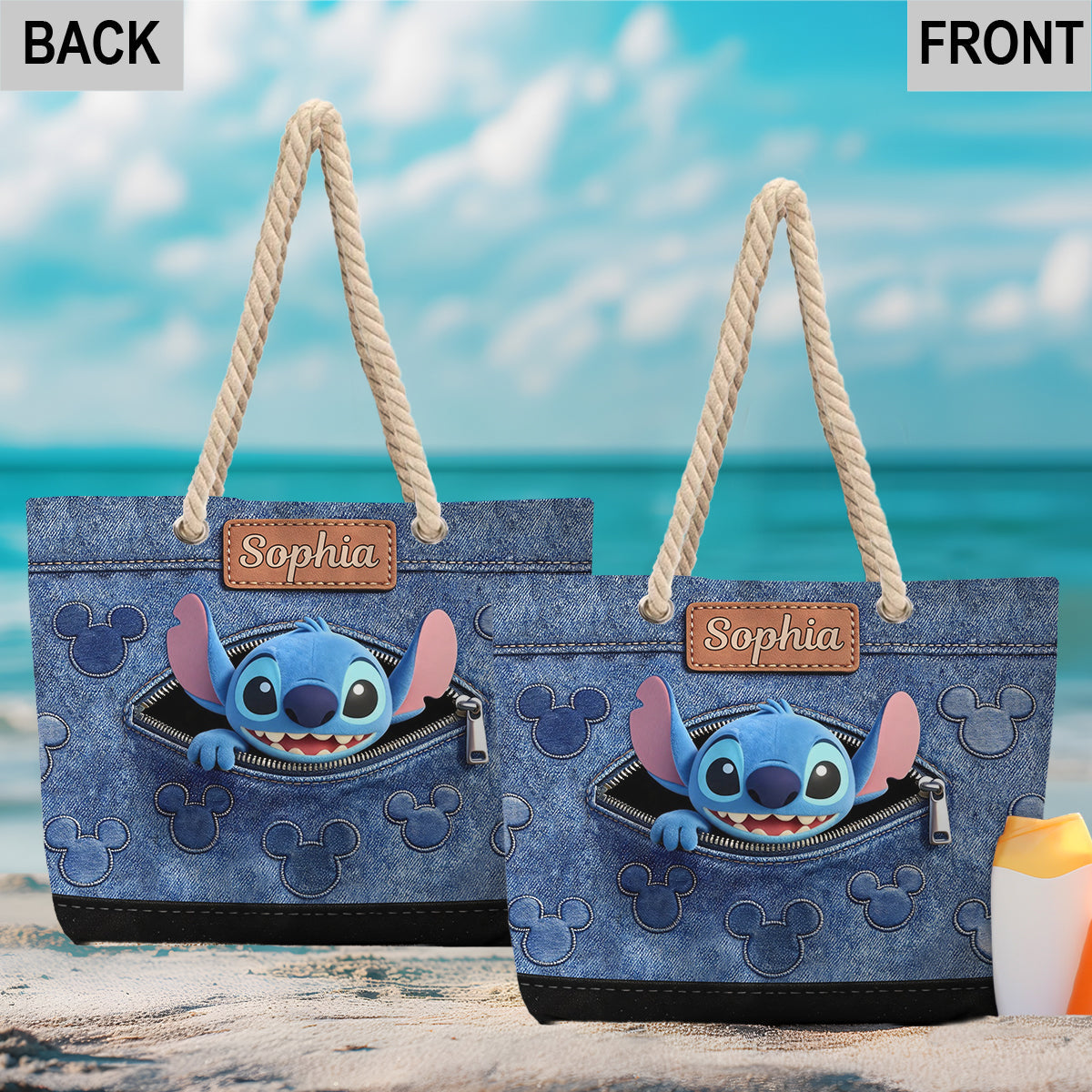  Ohana Means Family - Personalized Beach Bag - Vacation Gift For Movie Fans - Sti  LA02