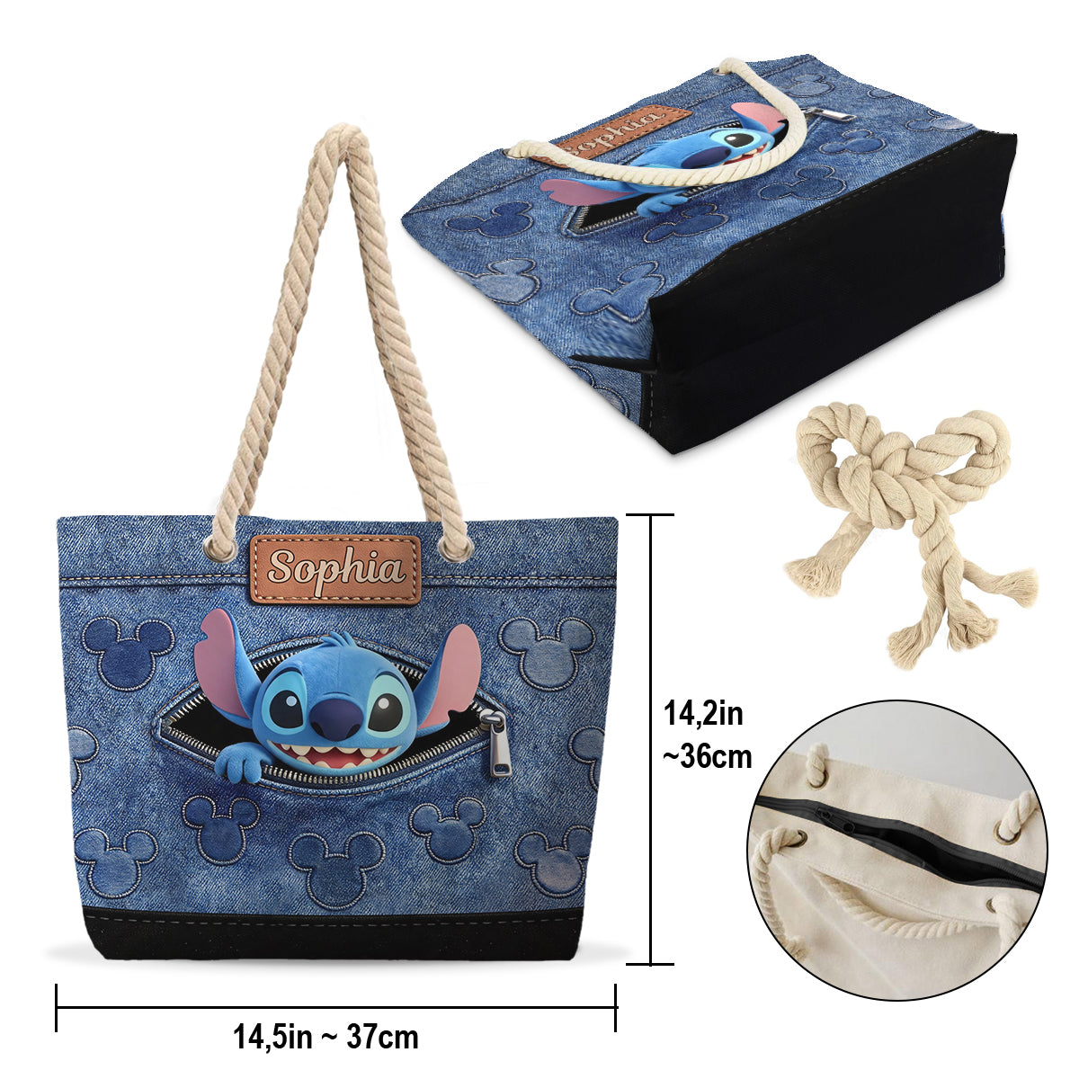  Ohana Means Family - Personalized Beach Bag - Vacation Gift For Movie Fans - Sti  LA02