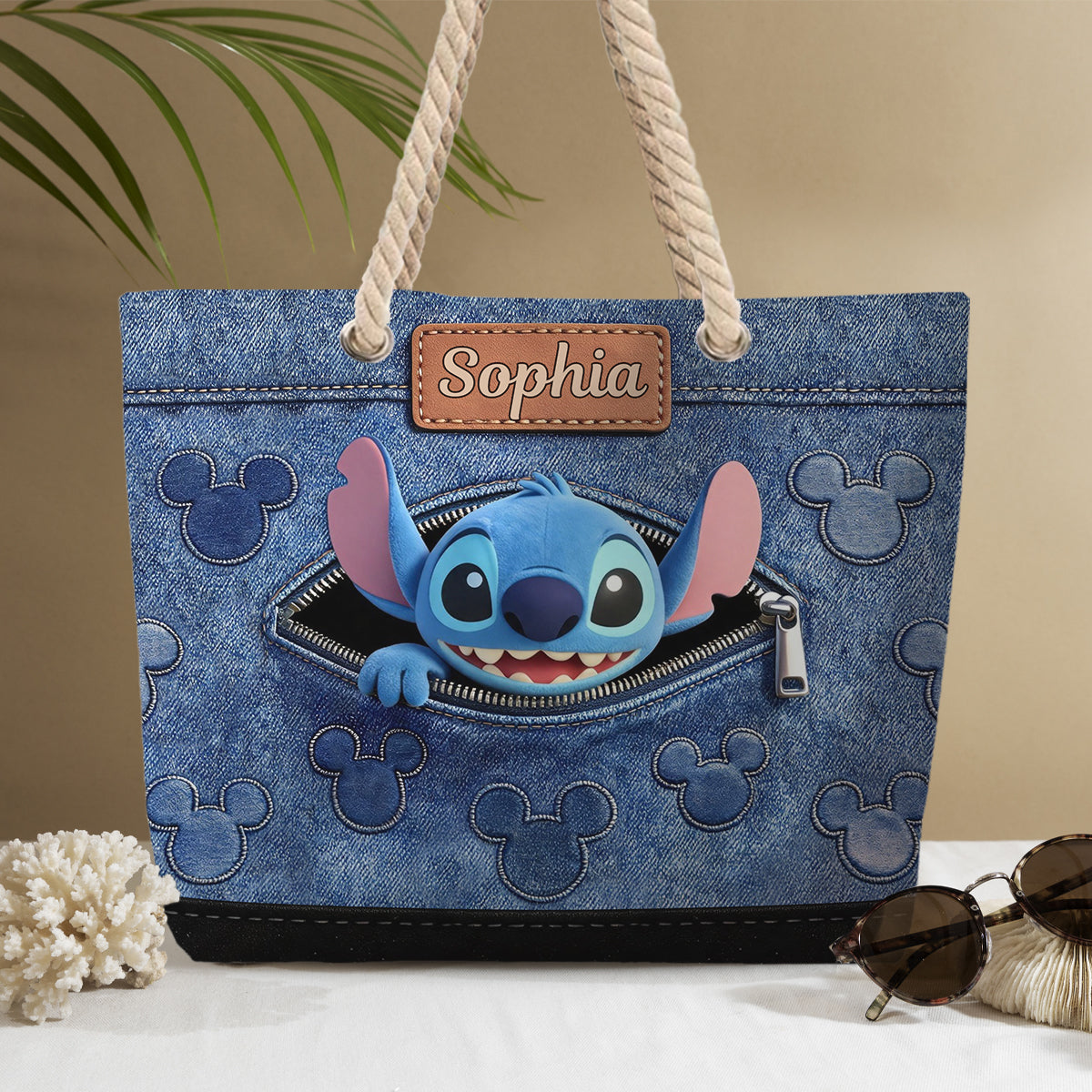  Ohana Means Family - Personalized Beach Bag - Vacation Gift For Movie Fans - Sti  LA02