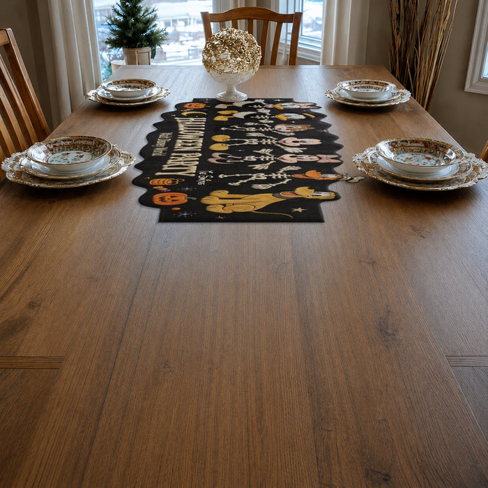 Spooky Halloween Friends - Personalized Mouse Custom Shape Table Runner TN0909261707