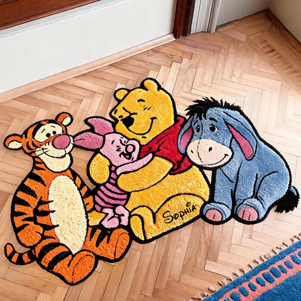 Honey Bear Friends - Personalized Custom Shaped Doormat - Gift For Movie Fans - DSNY NL122
