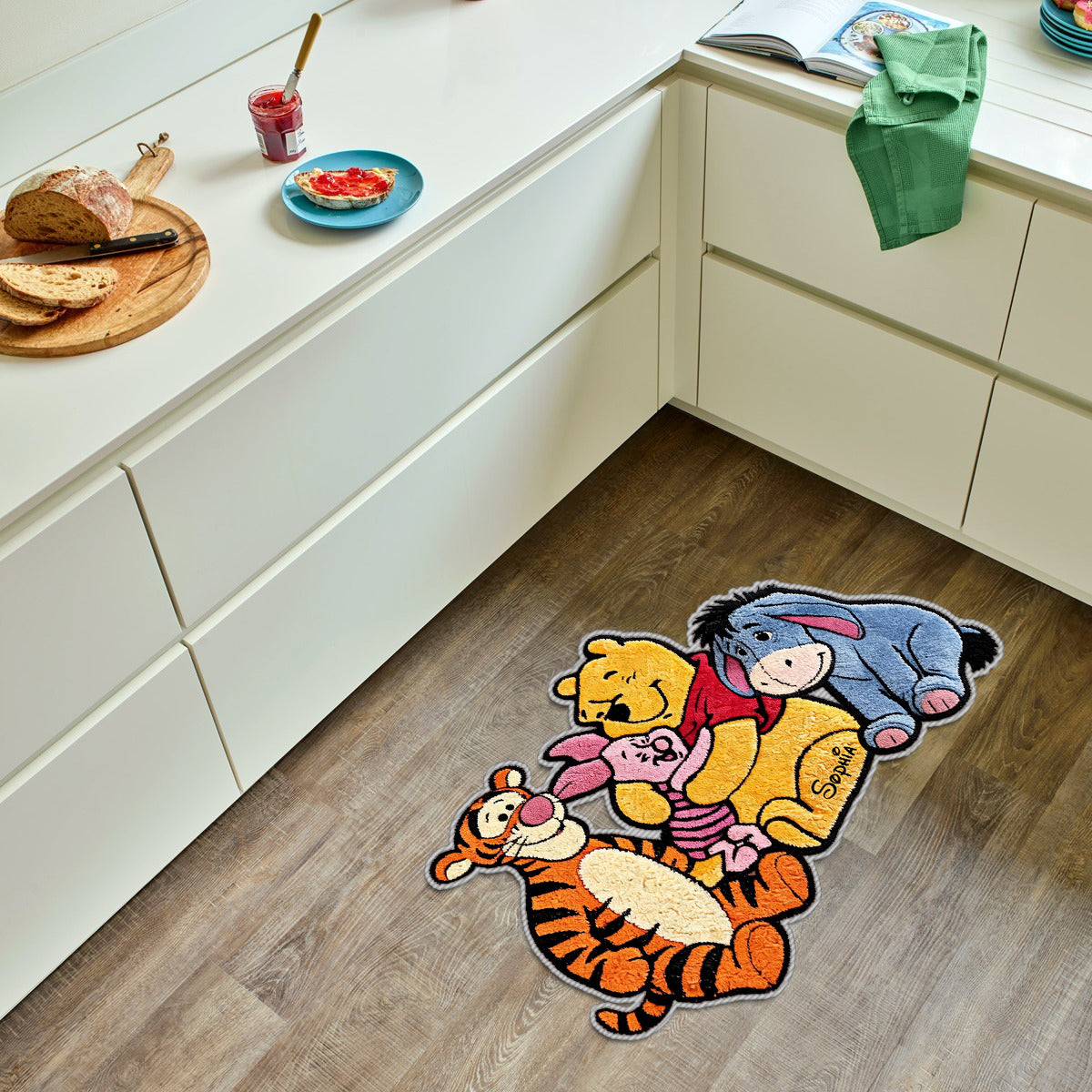 Honey Bear Friends - Personalized Custom Shaped Doormat - Gift For Movie Fans - DSNY NL122