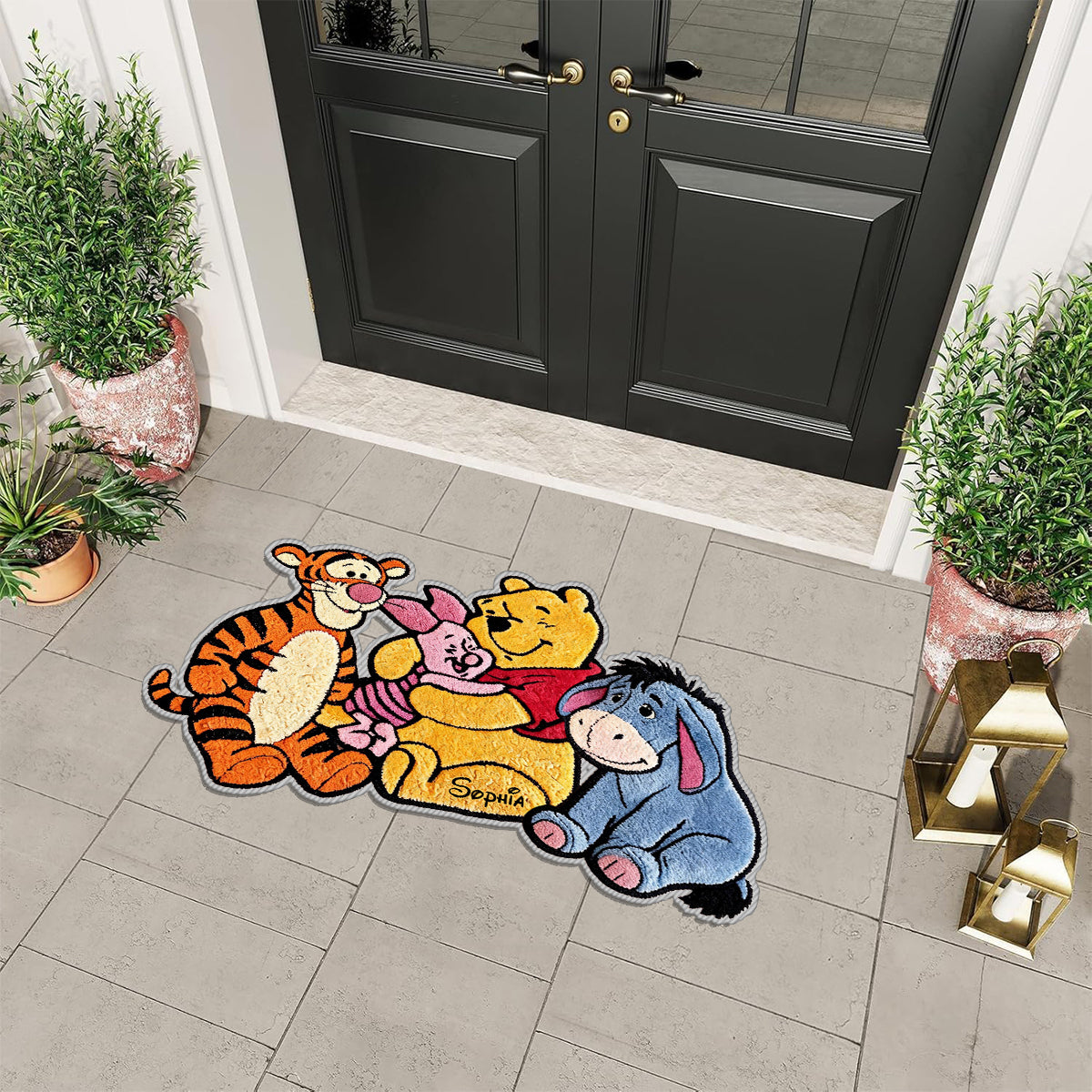 Honey Bear Friends - Personalized Custom Shaped Doormat - Gift For Movie Fans - DSNY NL122
