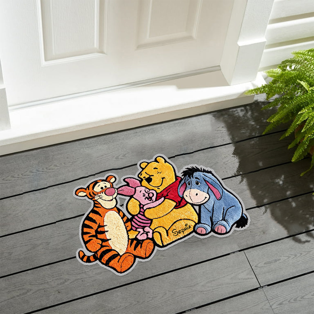 Honey Bear Friends - Personalized Custom Shaped Doormat - Gift For Movie Fans - DSNY NL122