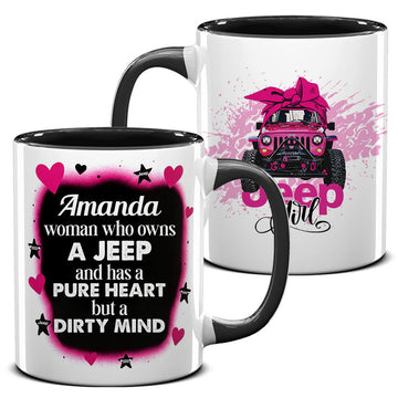 Personalized Jeep Girl Pure Heart Coffee Accent Mug DN1408261648