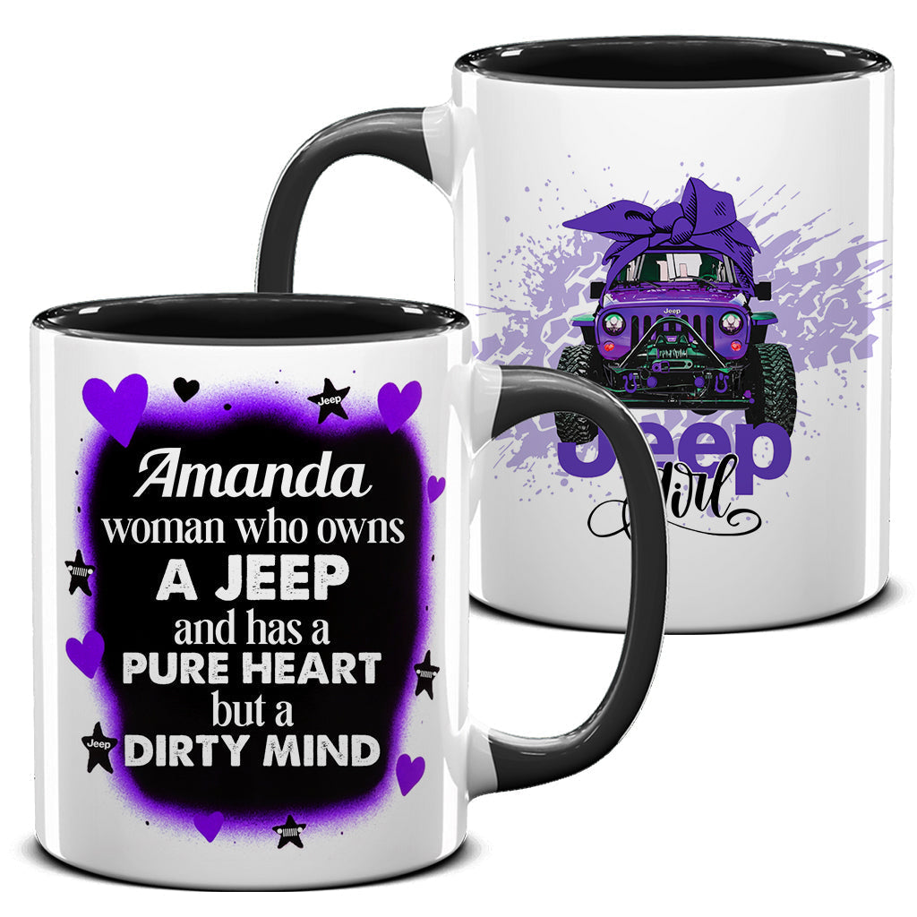 Personalized Jeep Girl Pure Heart Coffee Accent Mug DN1408261648
