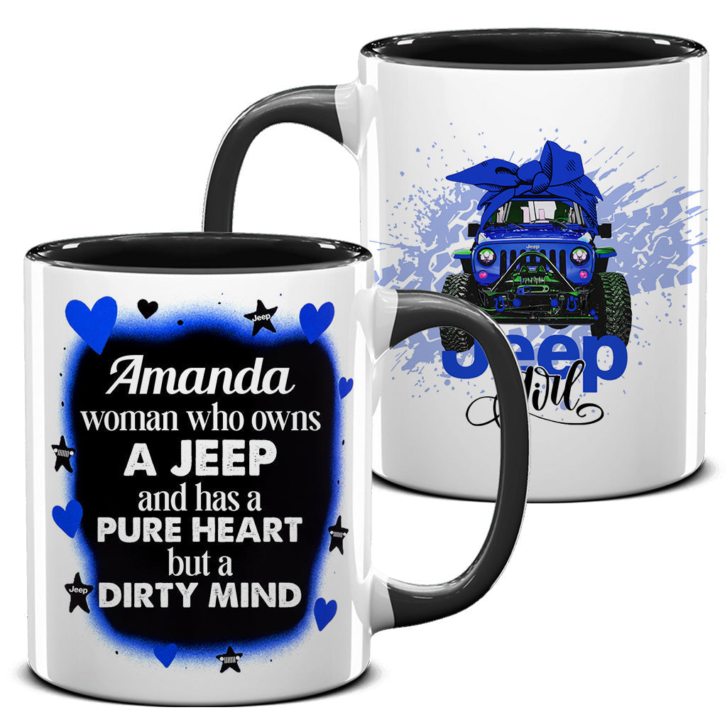 Personalized Jeep Girl Pure Heart Coffee Accent Mug DN1408261648