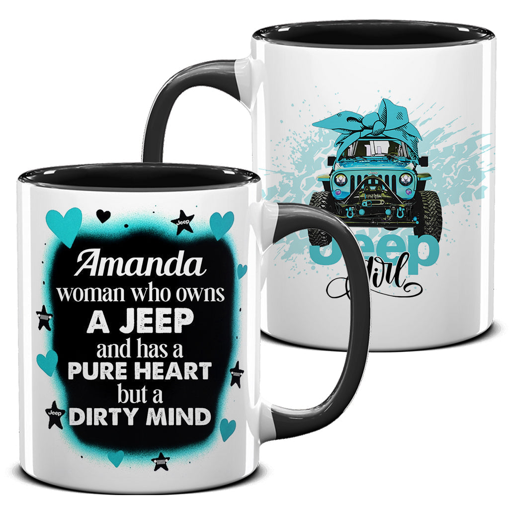 Personalized Jeep Girl Pure Heart Coffee Accent Mug DN1408261648