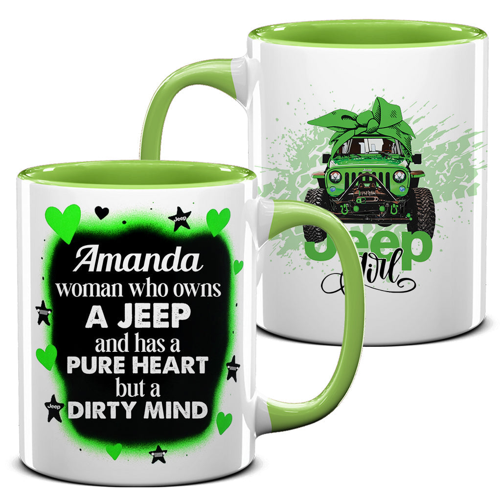 Personalized Jeep Girl Pure Heart Coffee Accent Mug DN1408261648