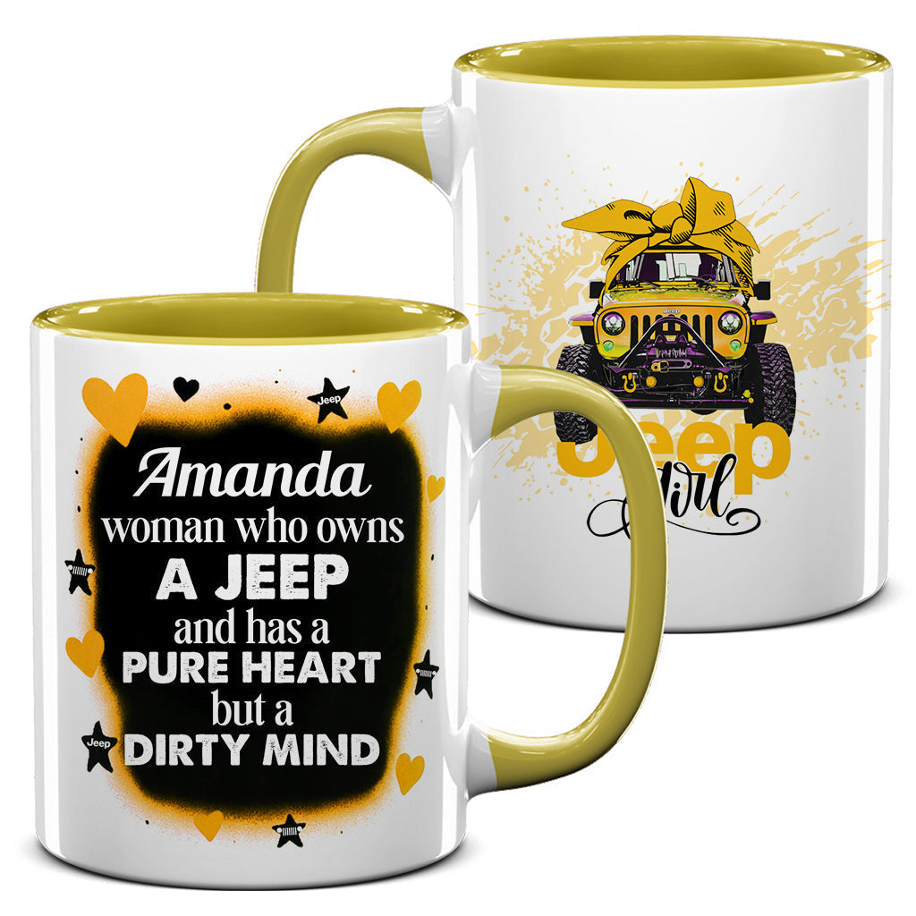 Personalized Jeep Girl Pure Heart Coffee Accent Mug DN1408261648