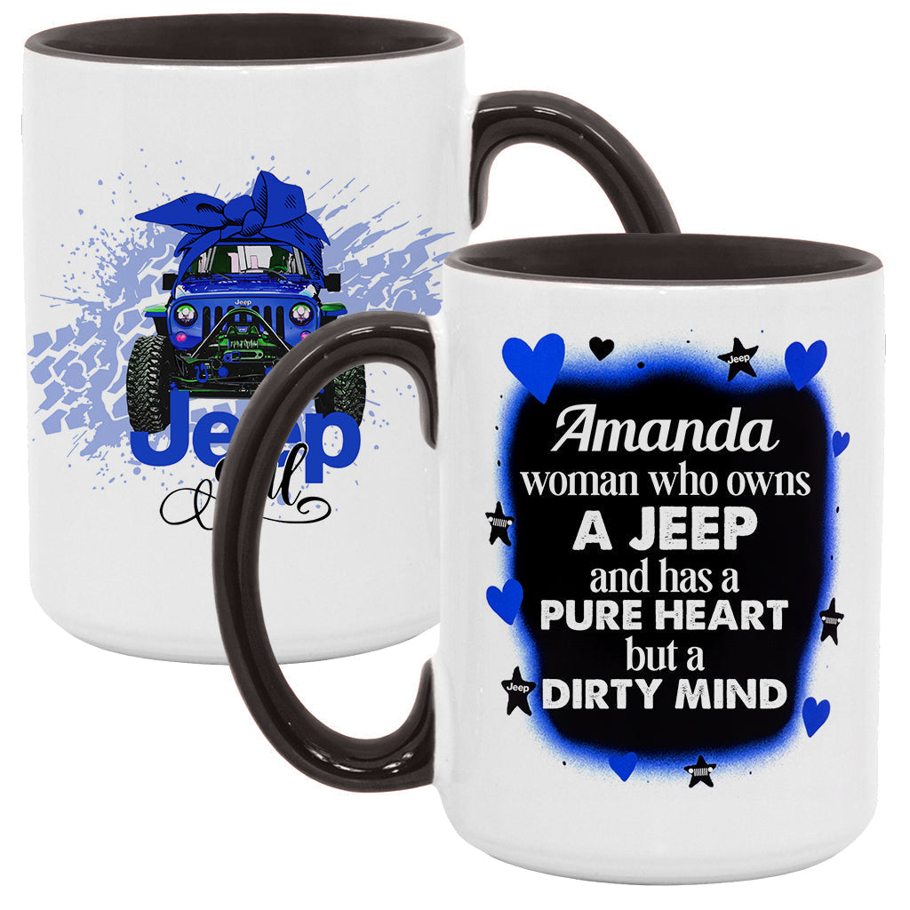 Personalized Jeep Girl Pure Heart Coffee Accent Mug DN1408261648