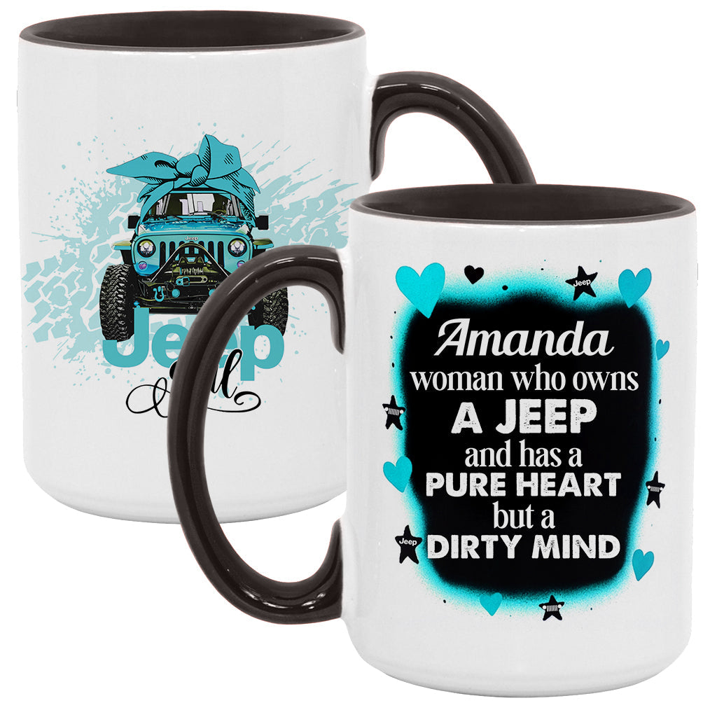 Personalized Jeep Girl Pure Heart Coffee Accent Mug DN1408261648