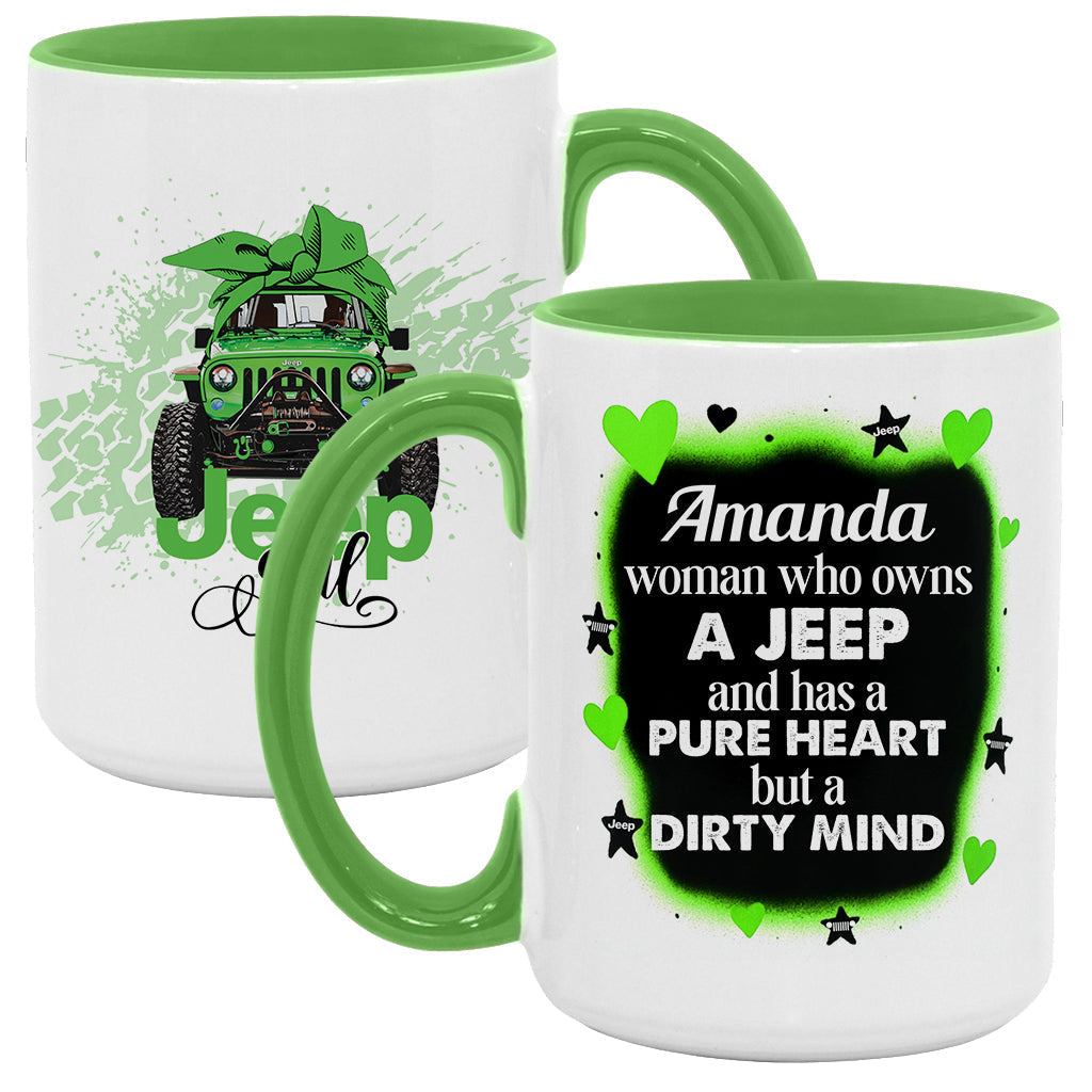 Personalized Jeep Girl Pure Heart Coffee Accent Mug DN1408261648