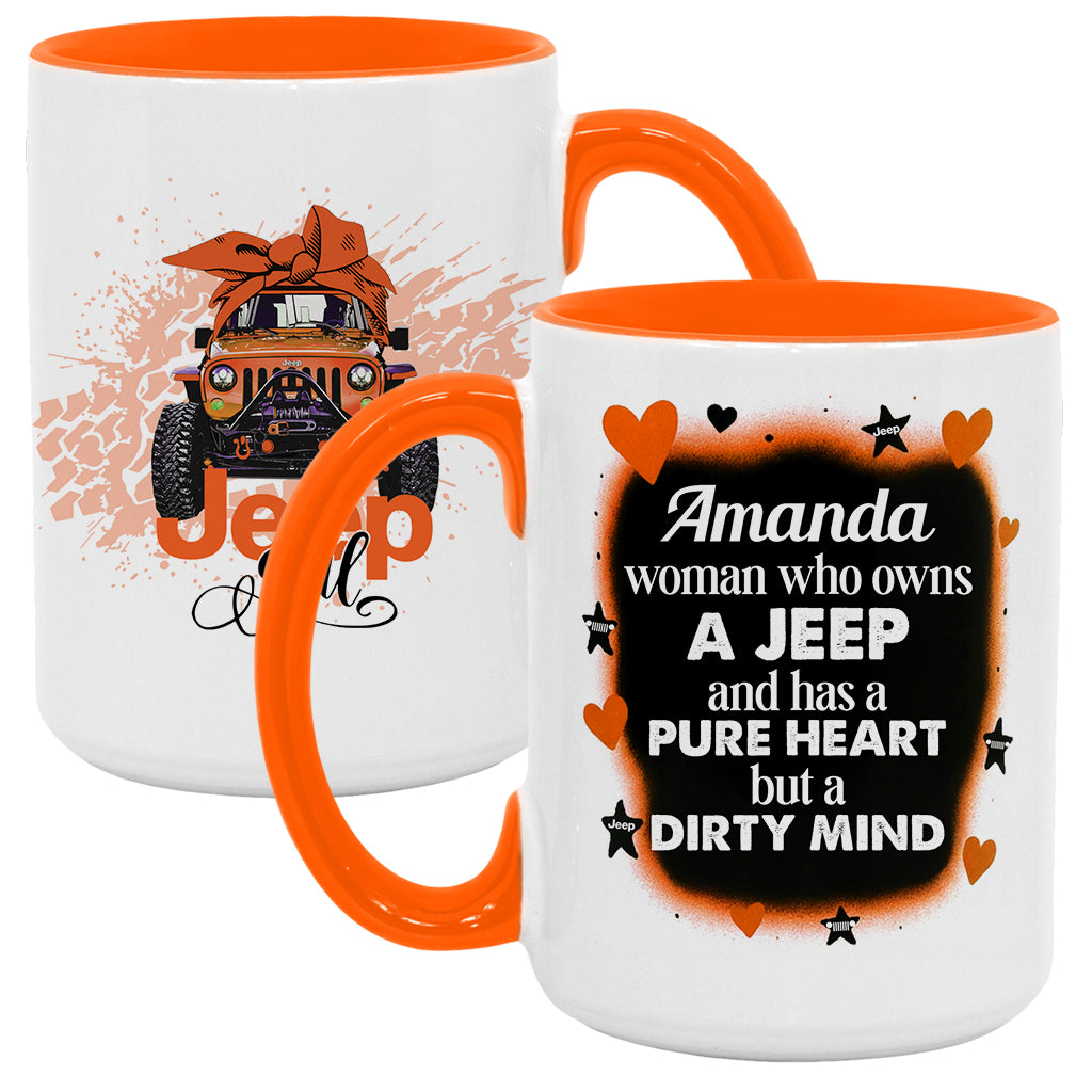 Personalized Jeep Girl Pure Heart Coffee Accent Mug DN1408261648