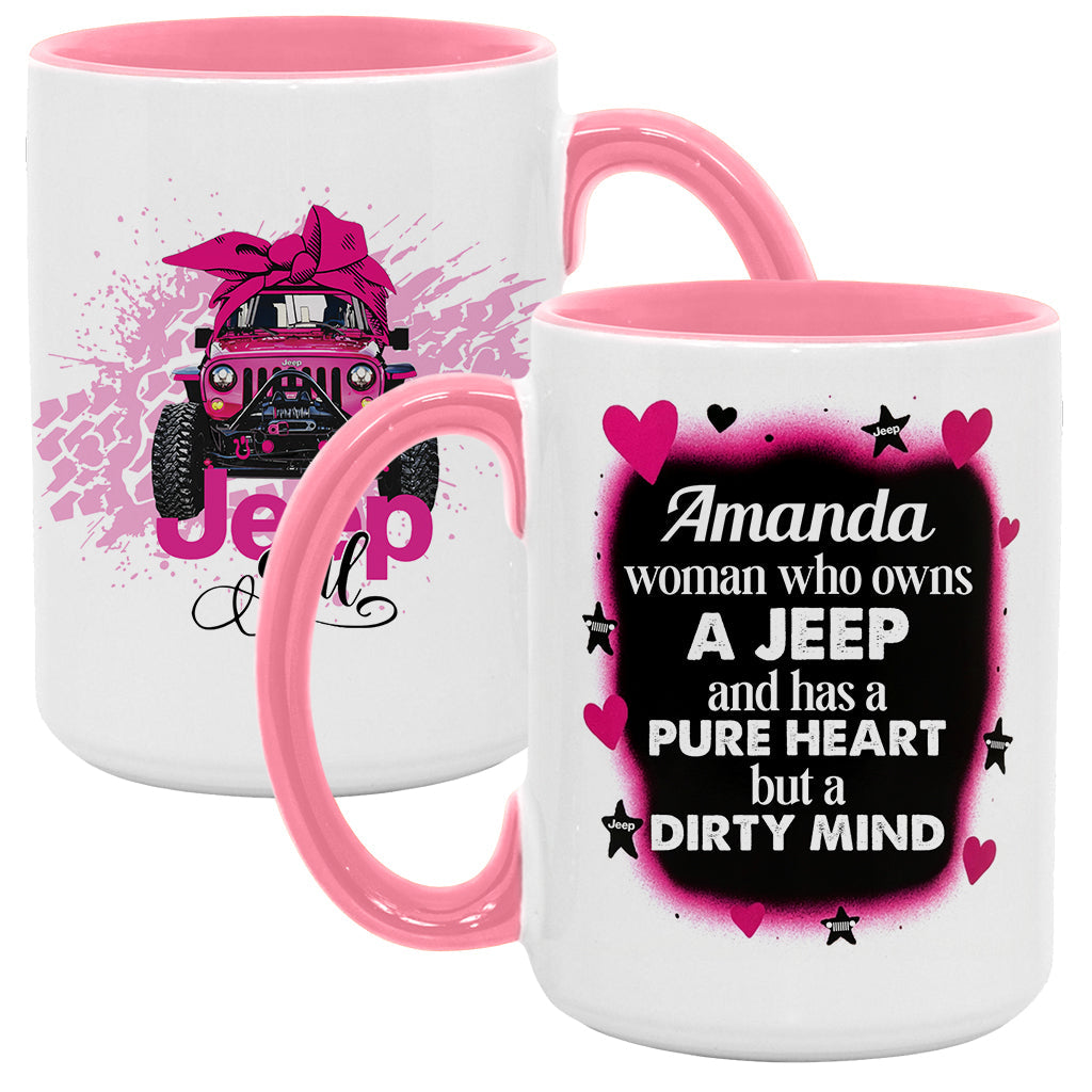 Personalized Jeep Girl Pure Heart Coffee Accent Mug DN1408261648