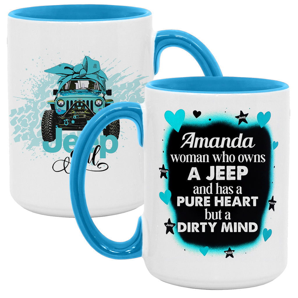 Personalized Jeep Girl Pure Heart Coffee Accent Mug DN1408261648