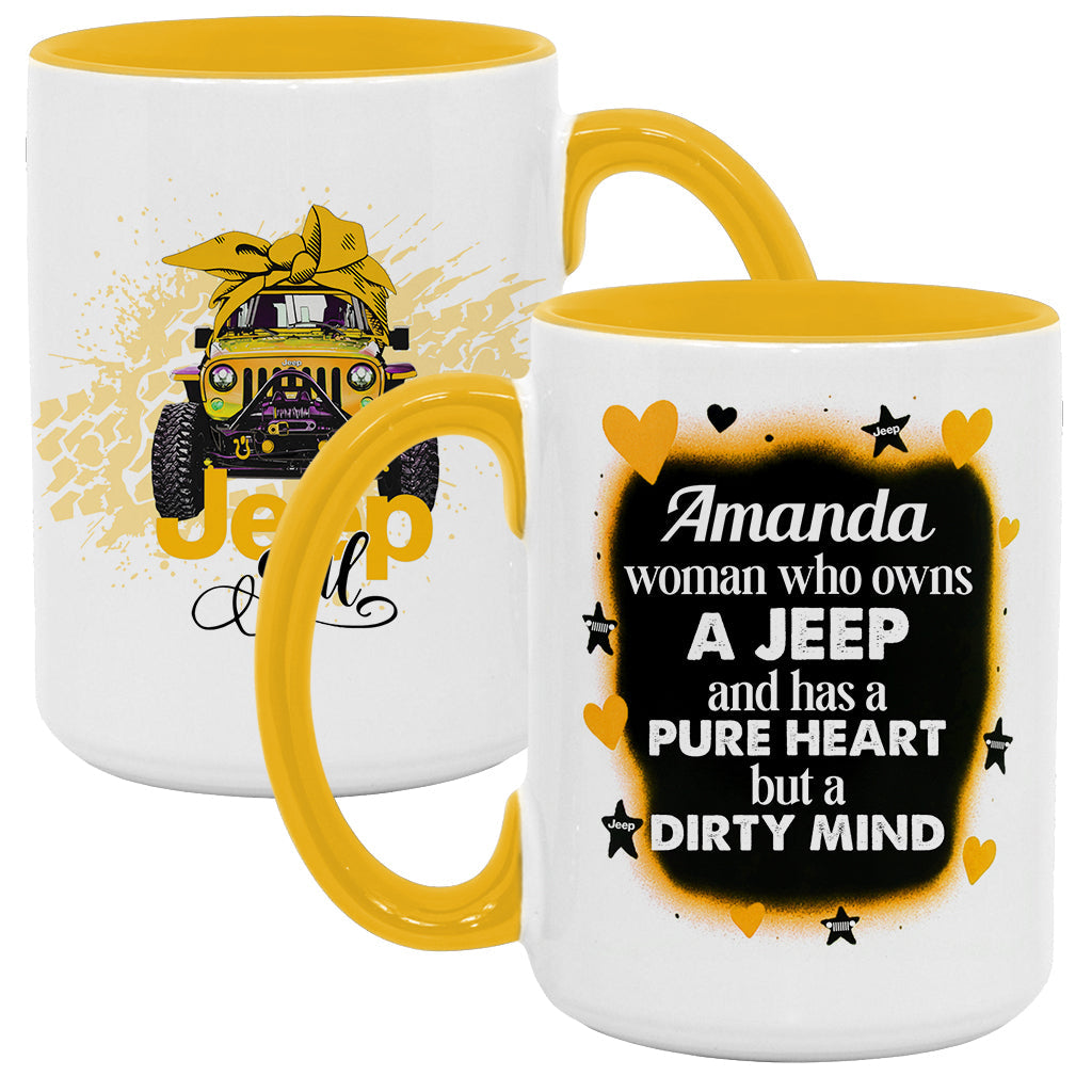 Personalized Jeep Girl Pure Heart Coffee Accent Mug DN1408261648
