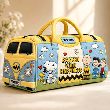 P-nust Personalized Classic Friends Quilted Duffle Bag - Cute Puppy Bag Gifts- TN2209261833
