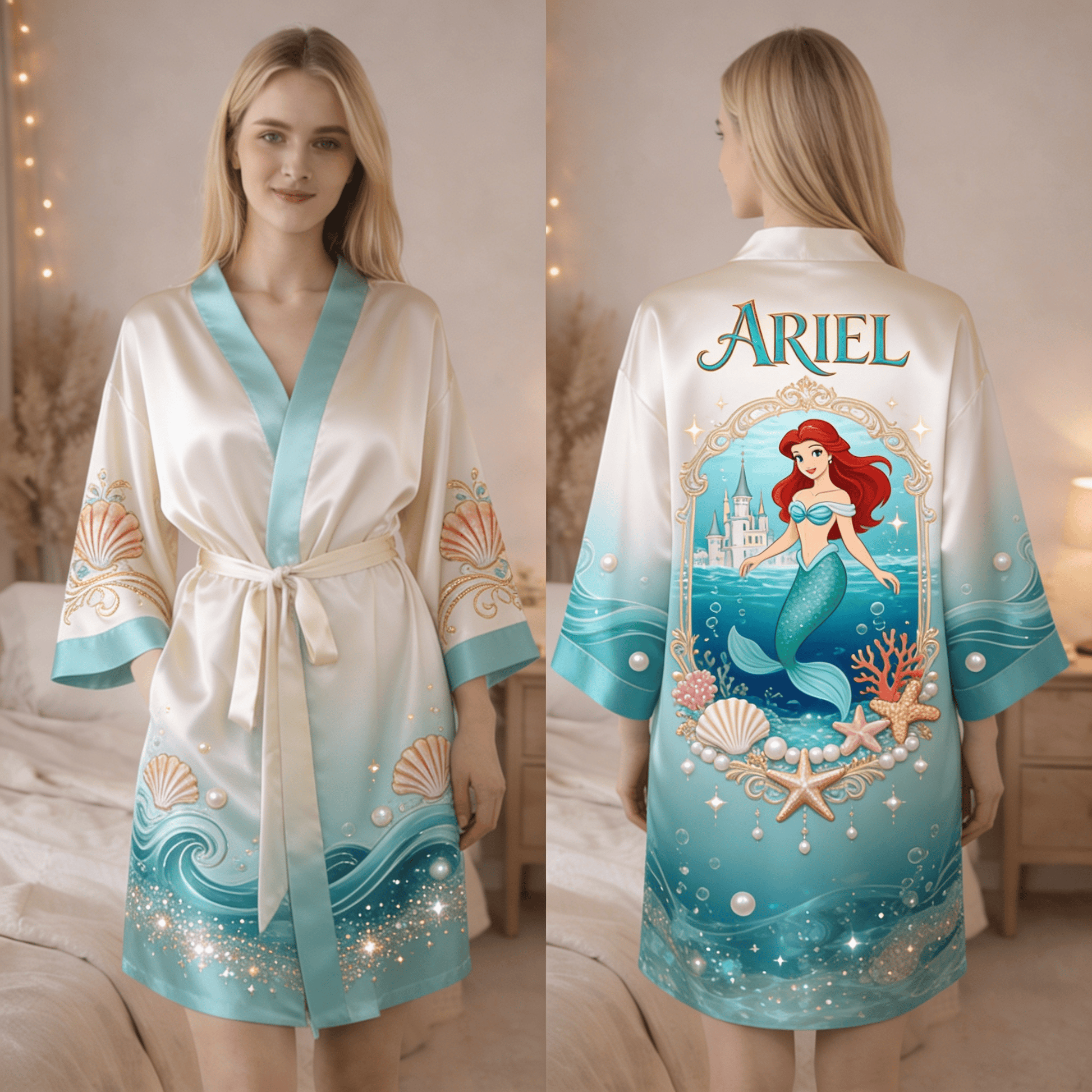 Princess Ariel Women's Satin Robe