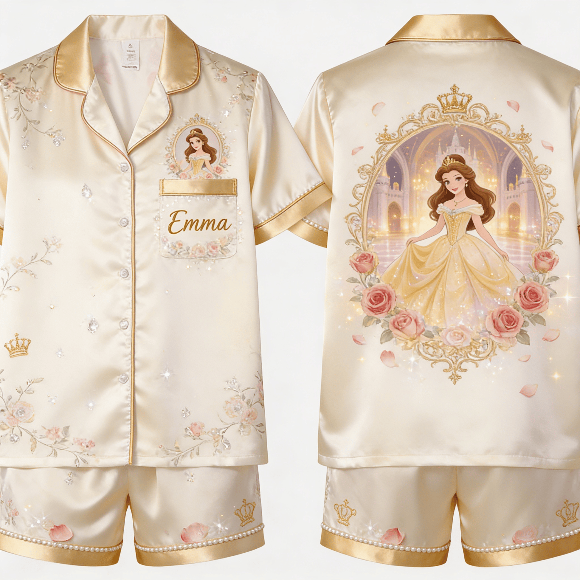 Princess Belle Shorts Pajama Set