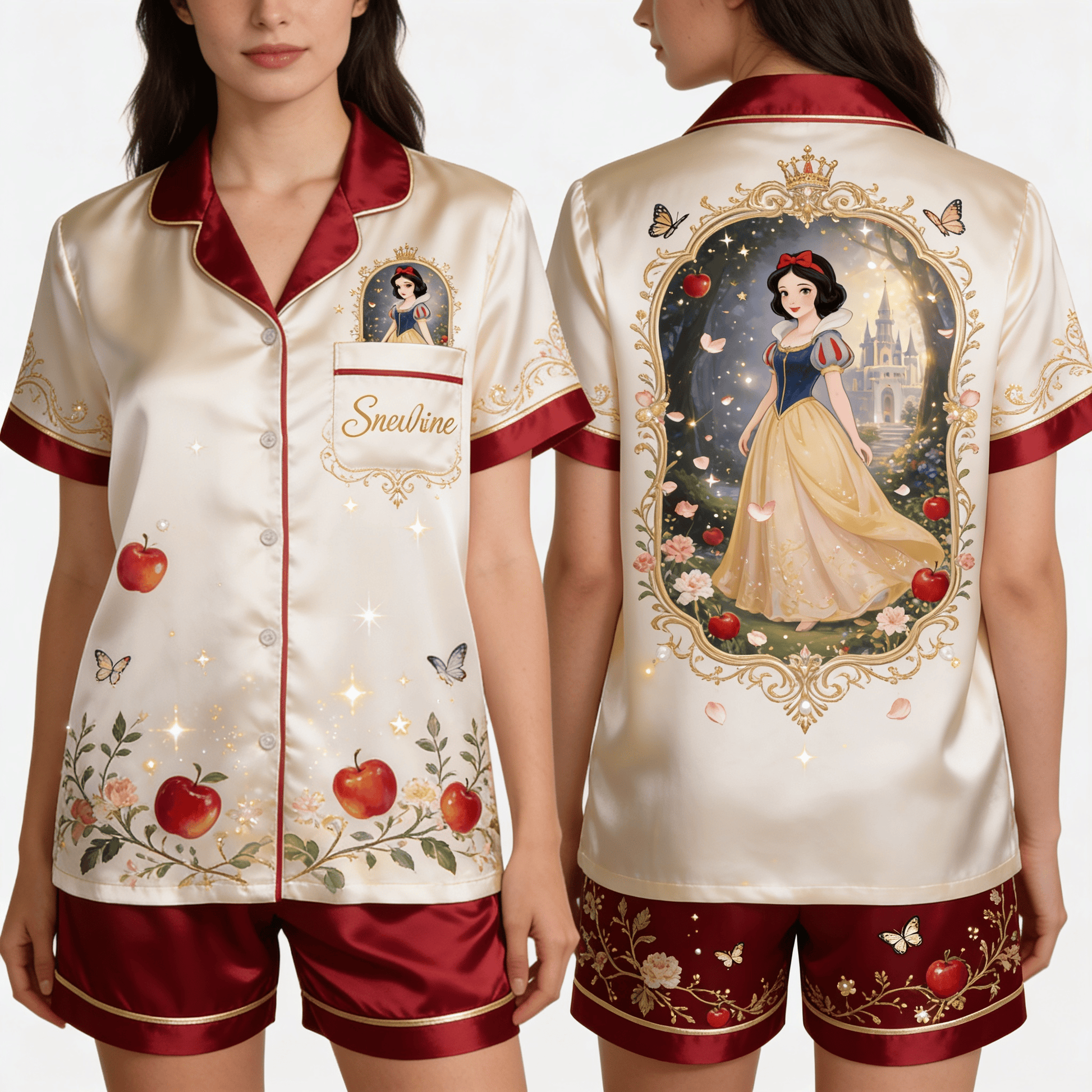 Princess Snow White Shorts Pajama Set