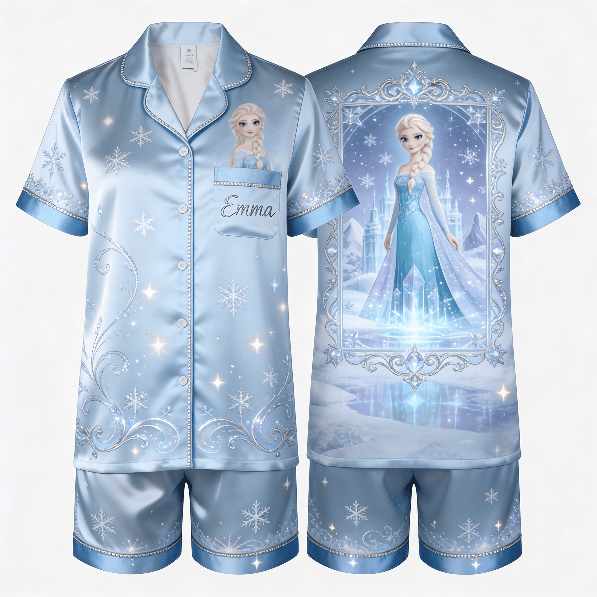 Princess Elsa Shorts Pajama Set