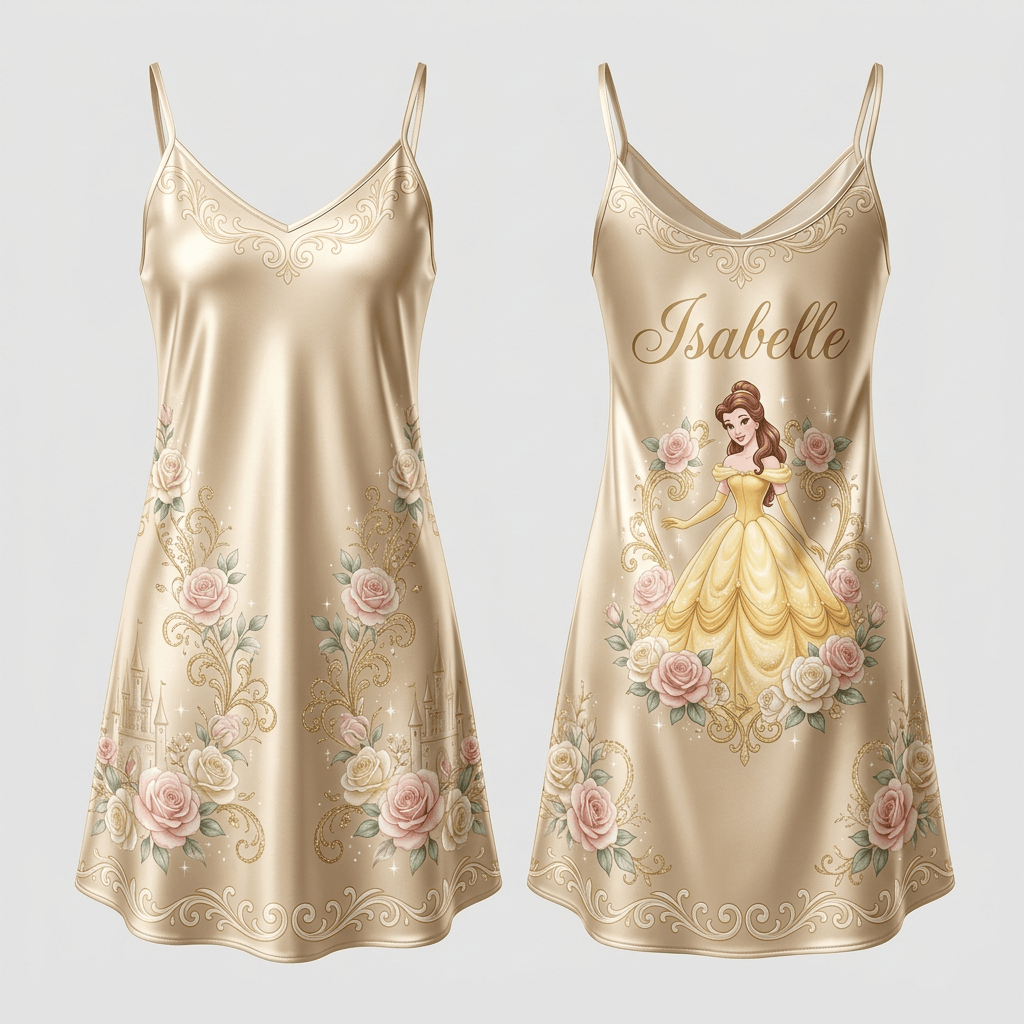 Personalized Princess Satin Slip Dress