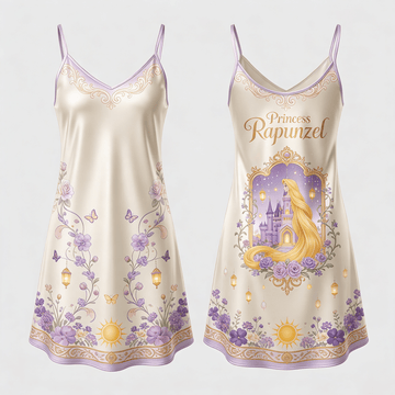 Personalized Princess Satin Slip Dress