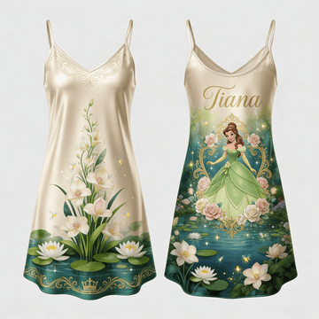 Personalized Princess Satin Slip Dress