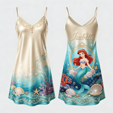 Personalized Princess Satin Slip Dress