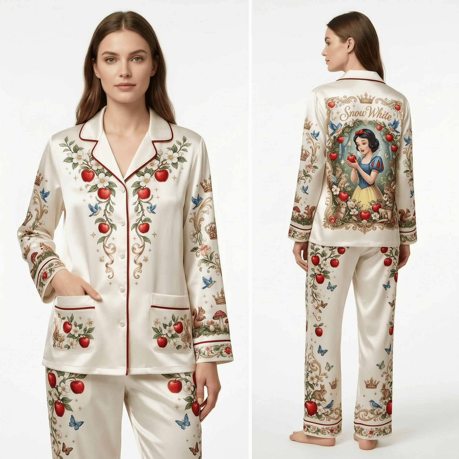 Princess Snow White Long Pajamas Set
