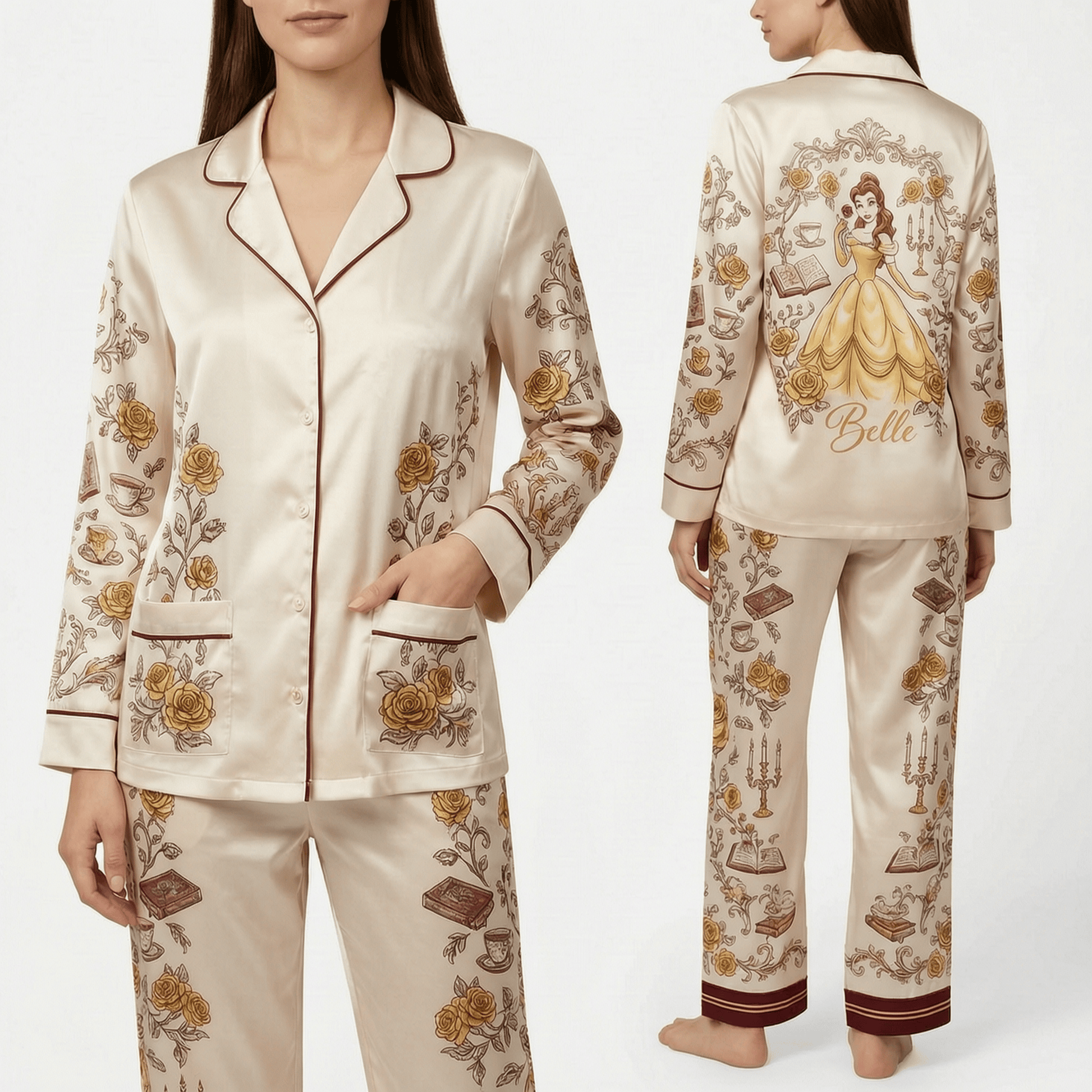 Princess Belle Long Pajamas Set
