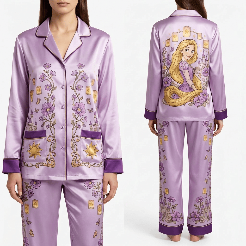 Princess Rapunzel Long Pajamas Set