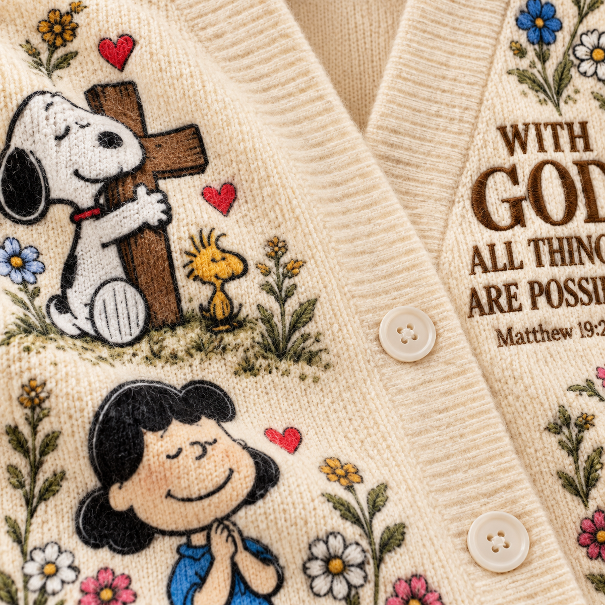 Let Me Tell You About My Jesus Christian Cardigan Gift For Her - Personalized Knitted Cardigan