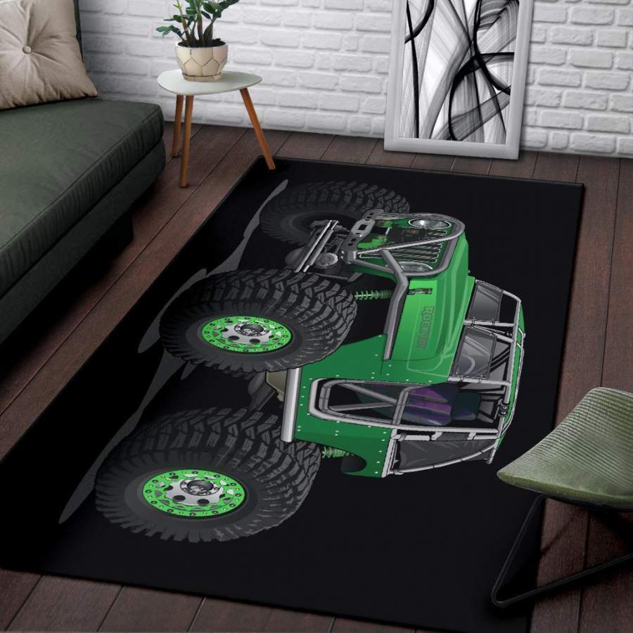 Rocktoy Jeep Green Area Rug LT11