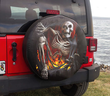Skull Torn Automotive Jeep Spare Tire Cover - image 2
