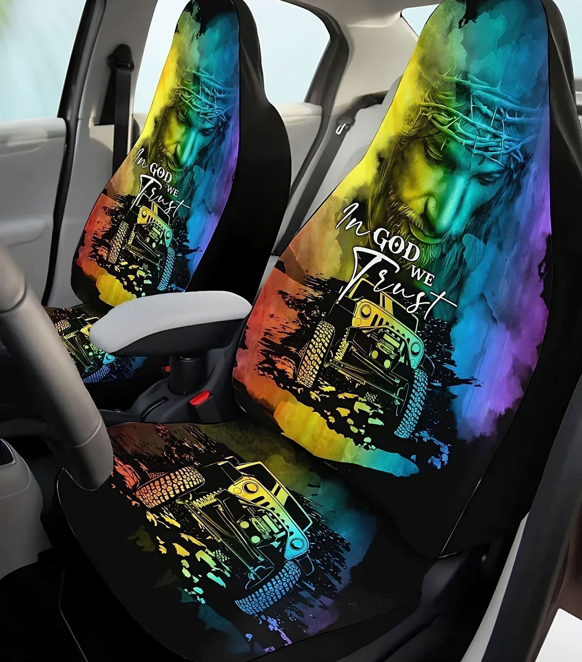 in-god-we-trust-colorful-jeep-jesus-automotive-car-seat-cover