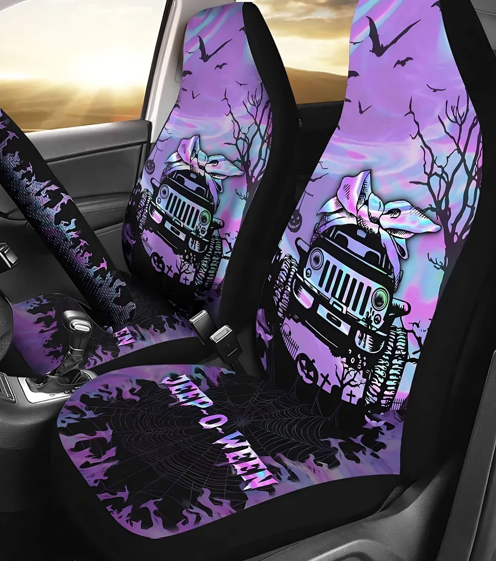 jeep-girl-holographic-halloween-automotive-car-seat-cover