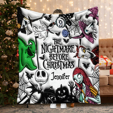TNBC halloween- Personalized TNBC halloween Blanket-TN1609260542