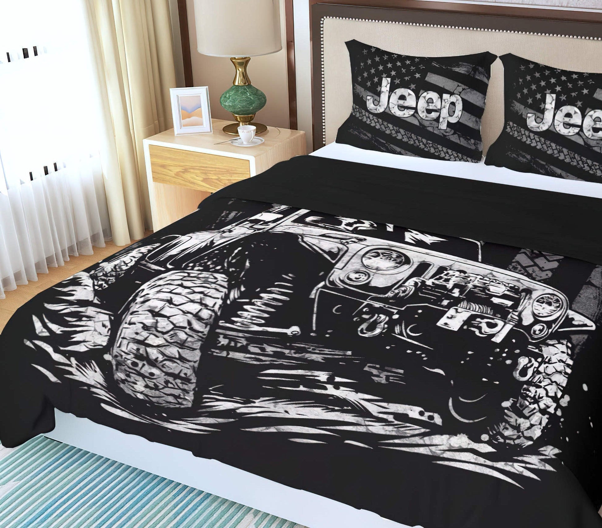 but-did-you-die-jeep-bw-bedding-set