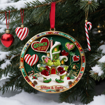 Kissing Couple Ornament - Personalized Gifts For Couple Christmas Ornament Tgrin-TN1709262208