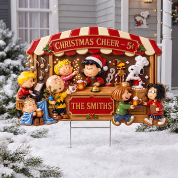 P-nust Christmas Cheer Plastic Yard Sign - Personalized Gifts For Cartoon Lovers TN2209261830