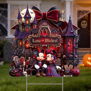 Midnight Romance A Love Tale Yard Sign - Personalized Halloween Gifts For Couples -Mkko-DN2808261446
