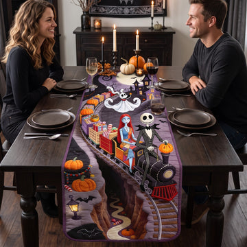 TNBC halloween Couple Table Runner - Personalized Halloween Gifts For Couple TN1609260725