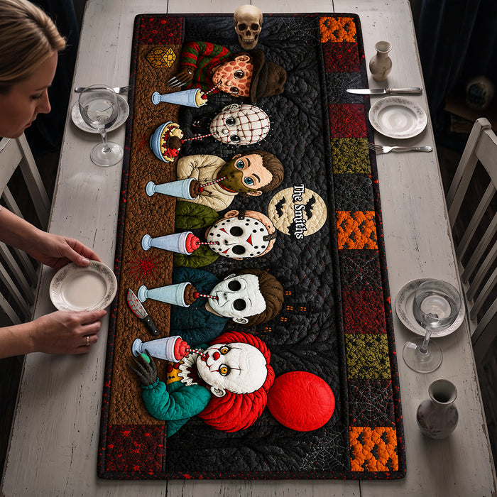 Creepy Halloween Quilted Table Runner Personalized Gifts- Horror movie TN0409260926