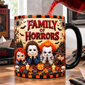 Family Of Horrors Halloween Gifts For Family - Personalized Mug