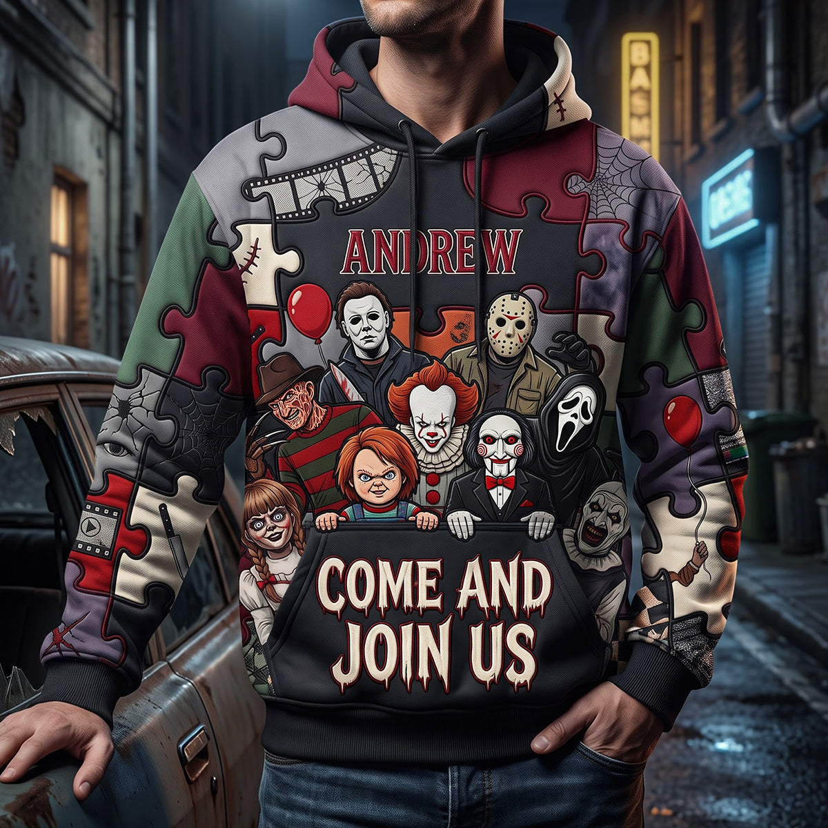 Come And Join Us Custom Name Halloween Gift For Horror Lovers - Personalized All Over Shirt NL122